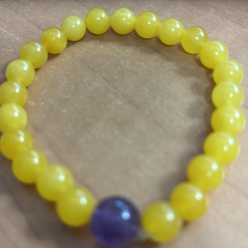#101 Lemon 🍋 Drop Jade Bracelet 8mm NEW ARRIVAL